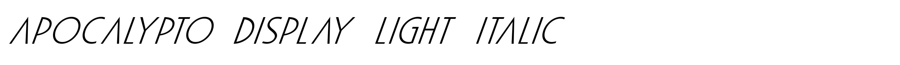 Apocalypto Display Light Italic